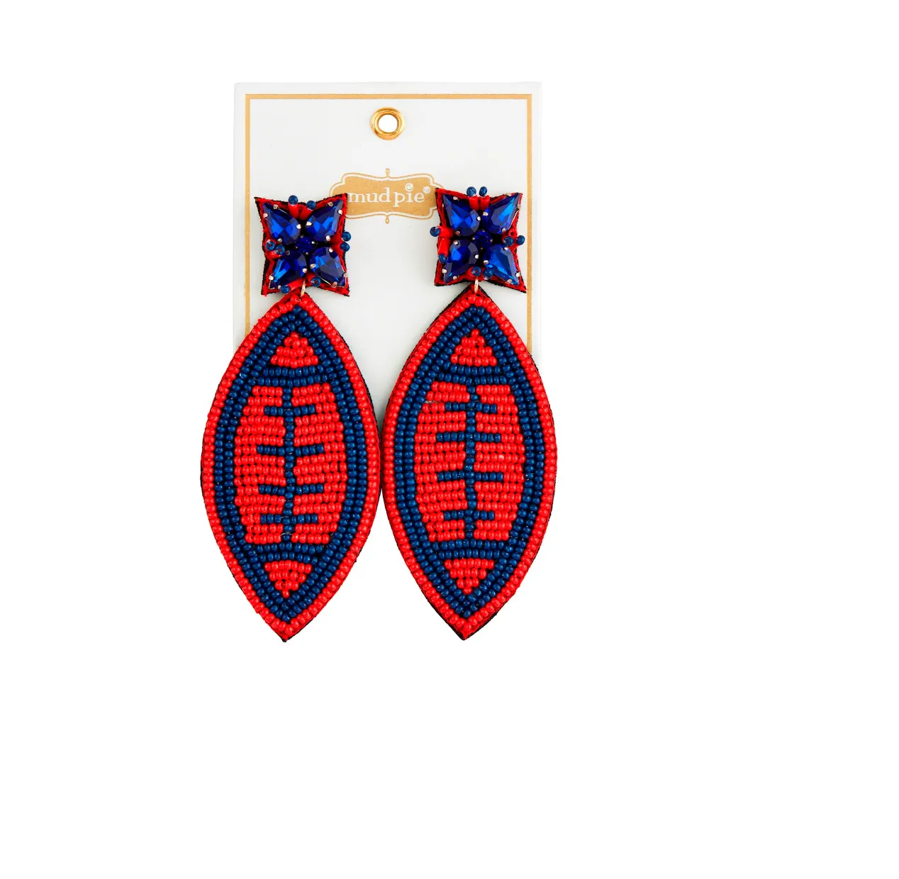 FOOTBALL GAMEDAY EARRINGS - BY MUD PIE