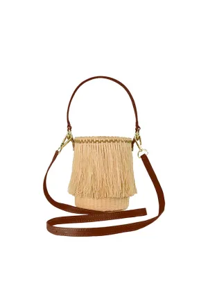 Frayed Mini Bucket Bag