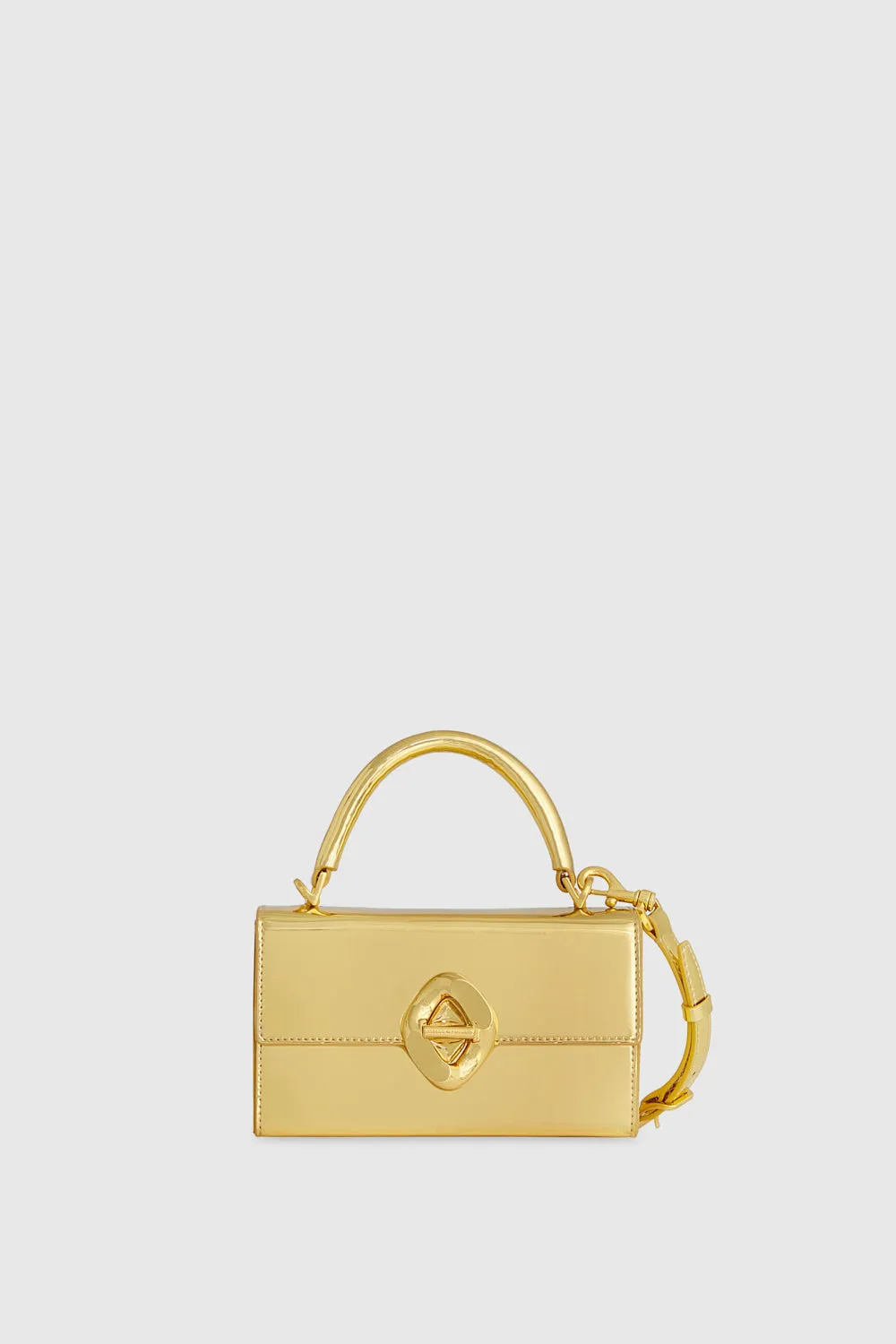 G Mini Top Handle Crossbody Bag In Gold