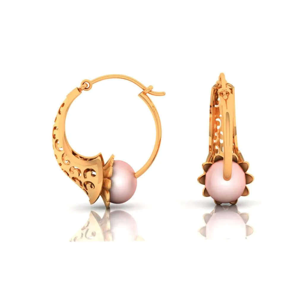 Gorgeous 22-karat Gold Earrings With Intricate Craftsmanship