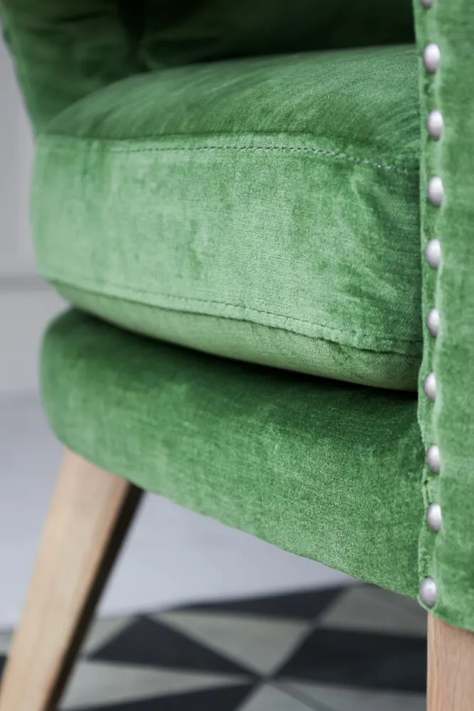 Gorgeous Green Velvet Armchair