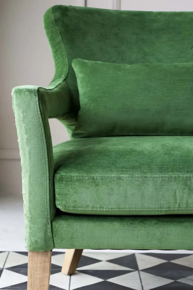 Gorgeous Green Velvet Armchair