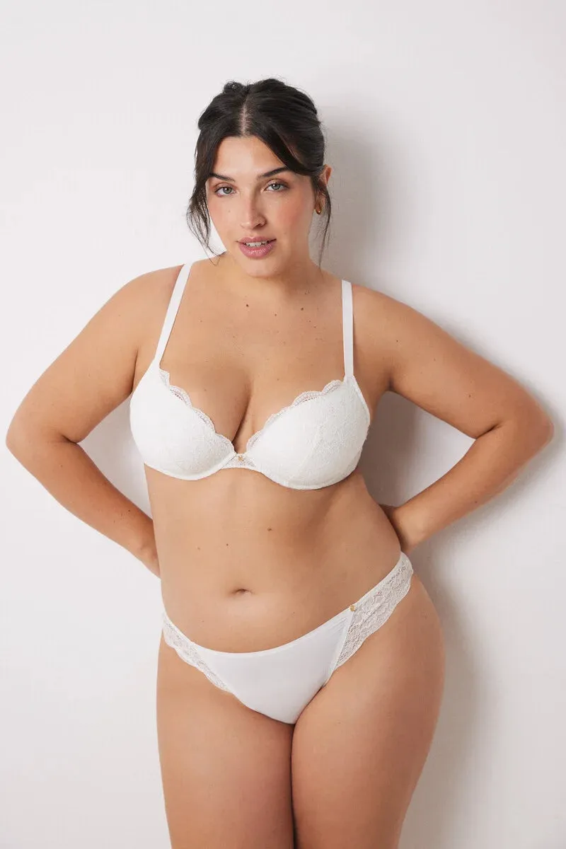 GORGEOUS White push up effect bra