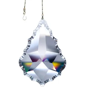 Hanging Crystal Suncatcher 4-in Magnificent Crystal Clear Pendeloque Prism