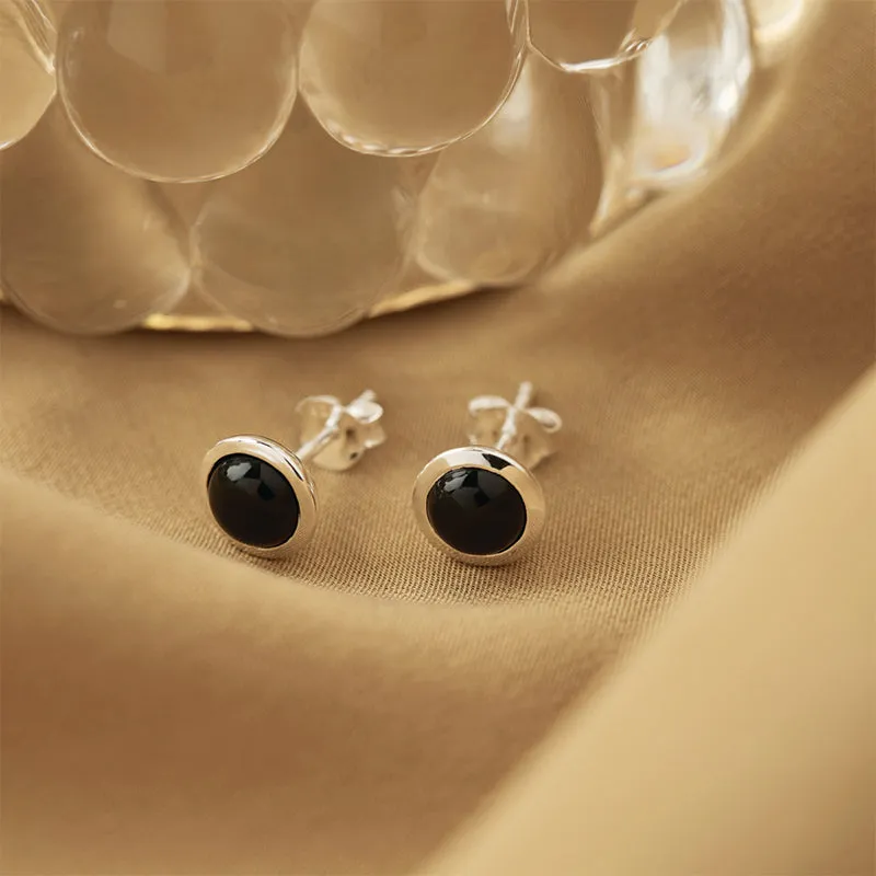 HUSK ONYX STUDS