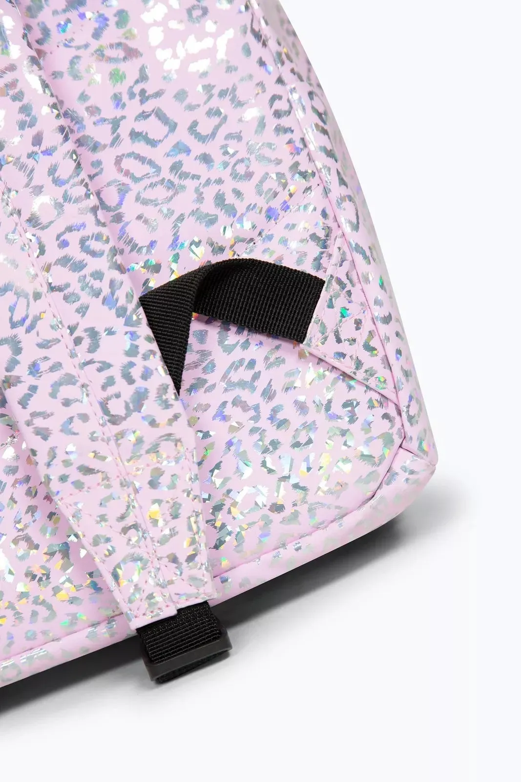 Hype Girls Pink Holographic Leopard Iconic Backpack