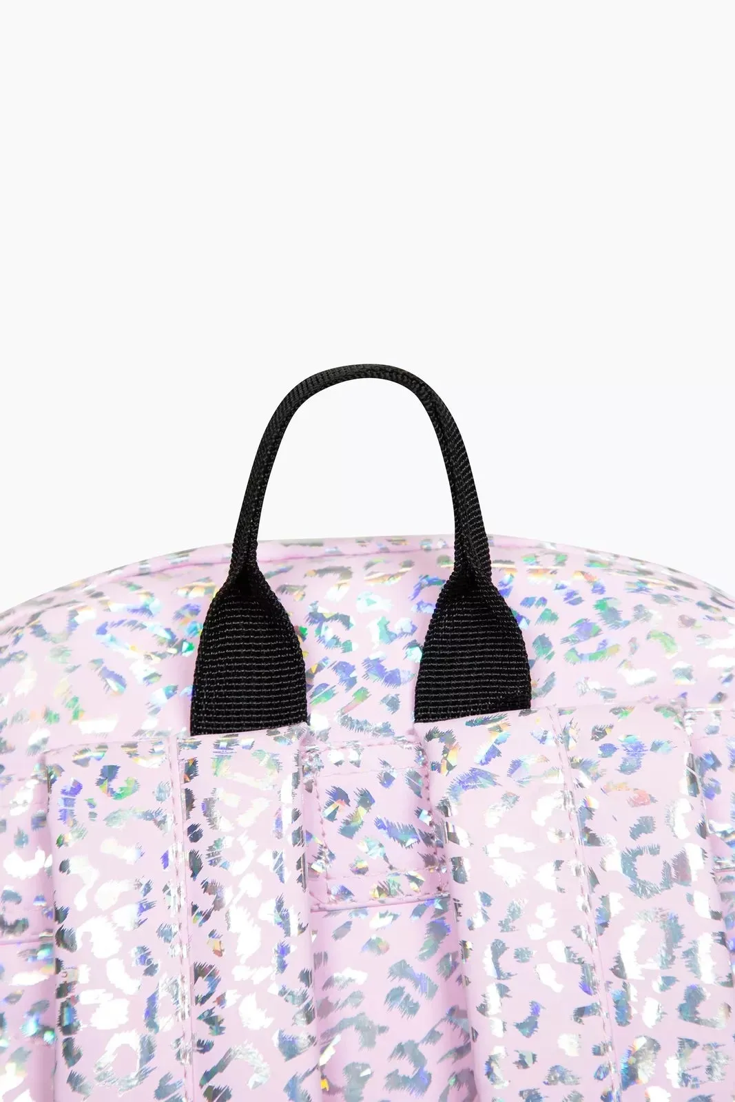 Hype Girls Pink Holographic Leopard Iconic Backpack