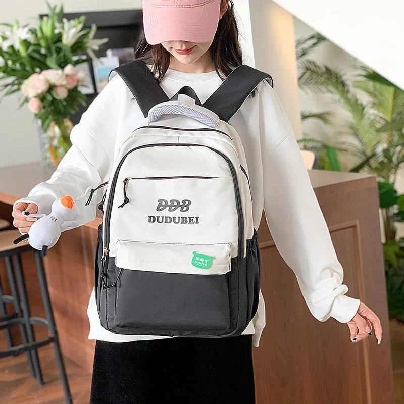 Japanese Ins New College Students' Backpack Korean Style Junior's Schoolbag Women's Simple High Quality High School Student Bag