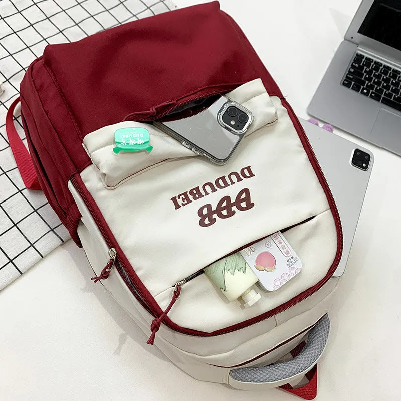 Japanese Ins New College Students' Backpack Korean Style Junior's Schoolbag Women's Simple High Quality High School Student Bag