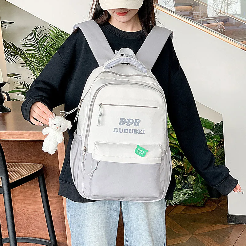 Japanese Ins New College Students' Backpack Korean Style Junior's Schoolbag Women's Simple High Quality High School Student Bag