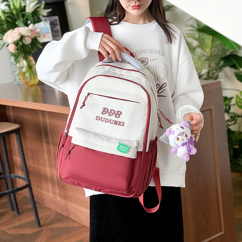 Japanese Ins New College Students' Backpack Korean Style Junior's Schoolbag Women's Simple High Quality High School Student Bag