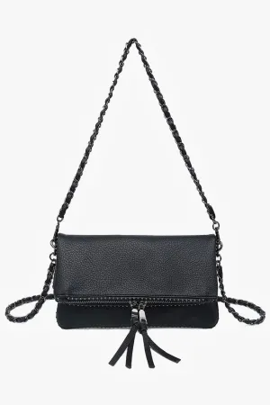 Julie Studded Detail Crossbody- Black