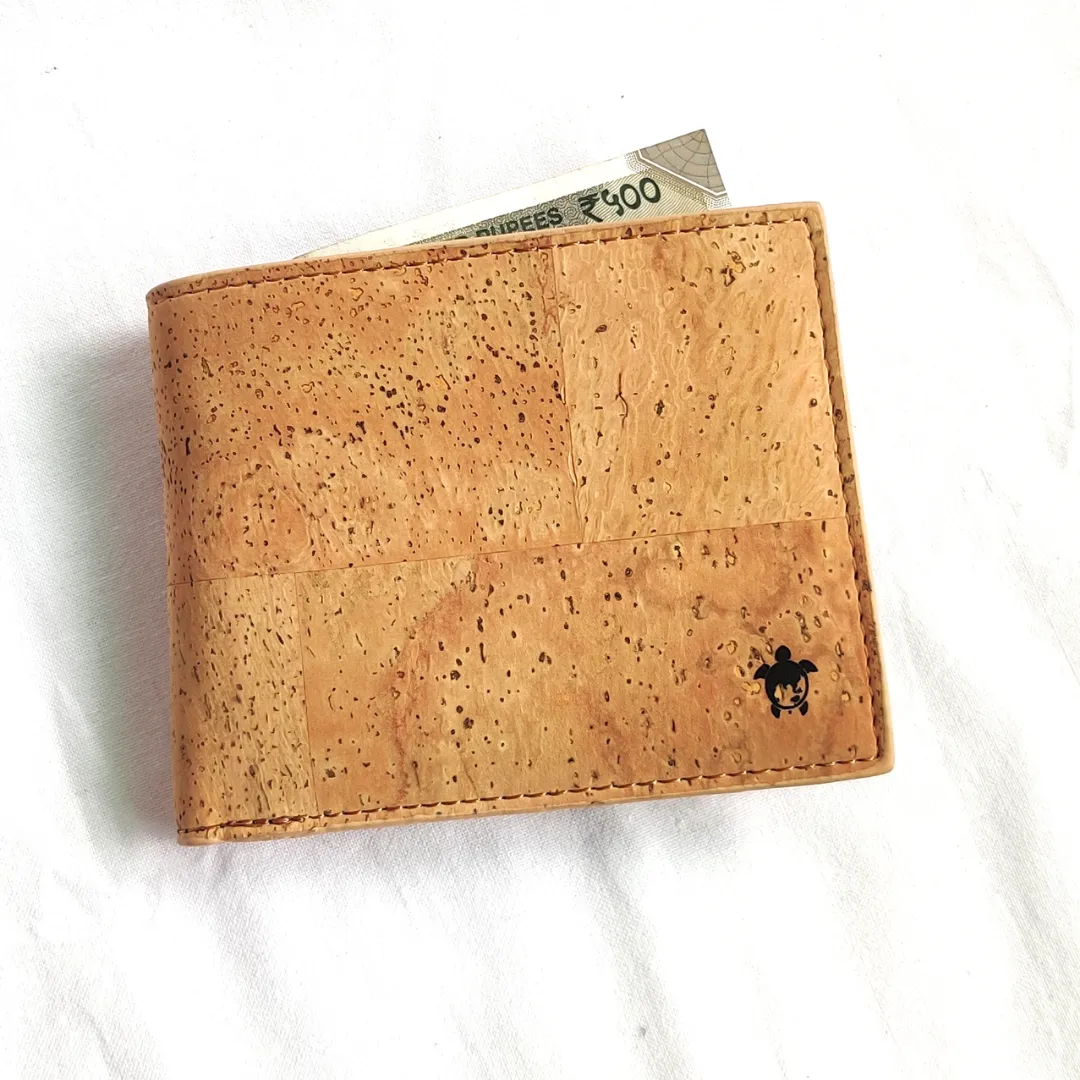 Kakapo Cork Bifold Wallet - Olive Green - Unique Unisex Slim Wallet for Men and Women