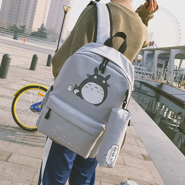 Kawaii Totoro Canvas Backpack AD100051