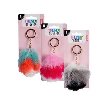 Keychain Faux Fur Ball 8cm each