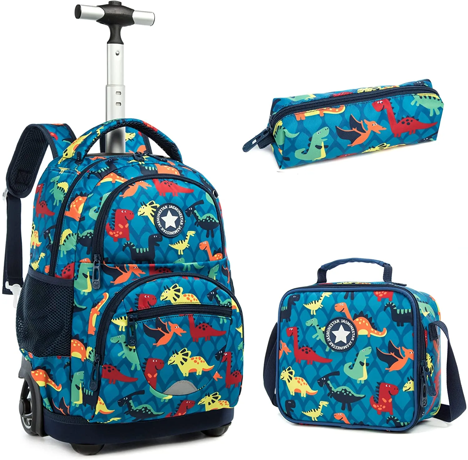 Kids 16-inch Rolling Luggage Bags School Backpack Set