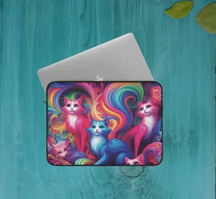 Kitty Kaleidoscope - Cat Lover - Laptop Sleeve