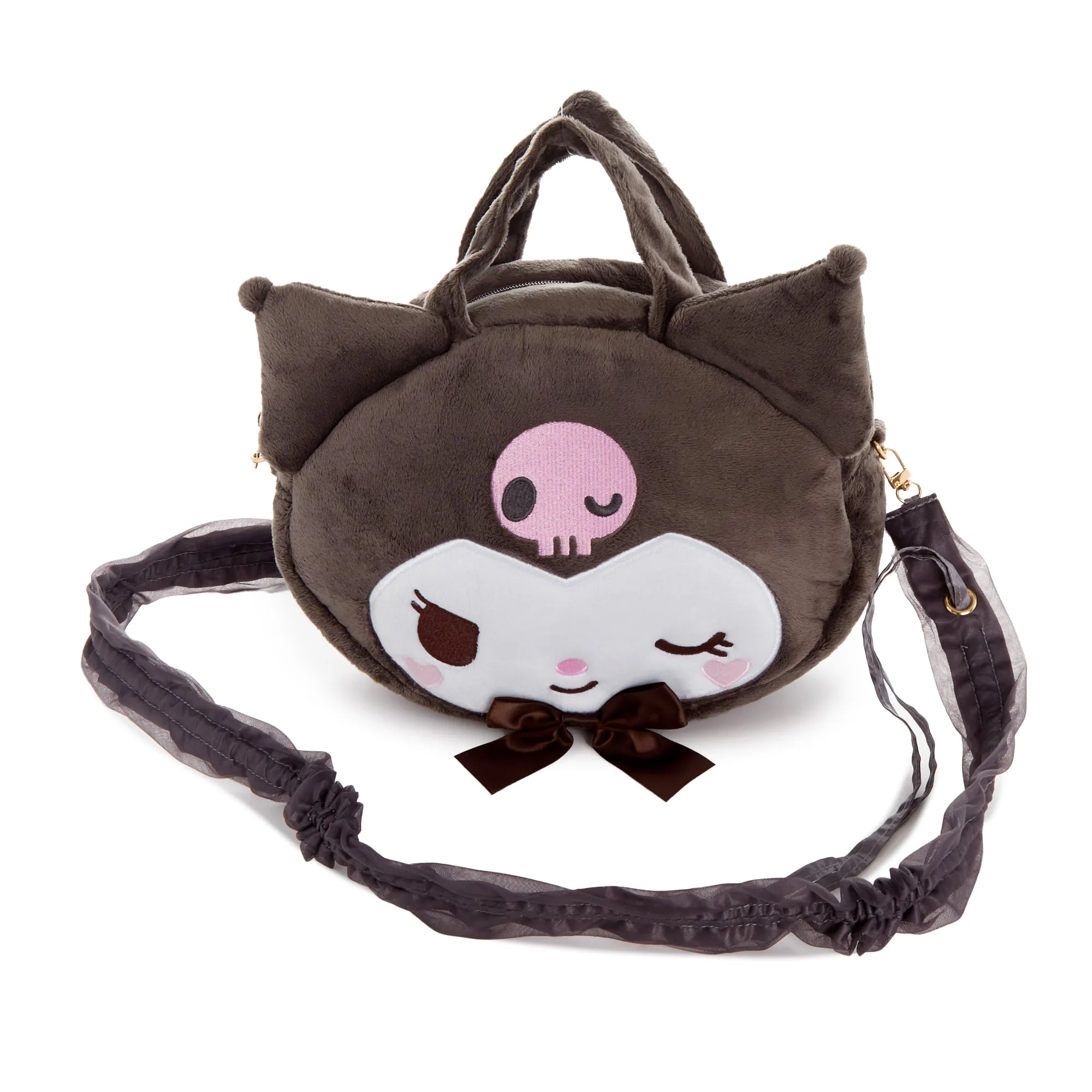 Kuromi 2-Way Plush Crossbody Bag (Wink Series)