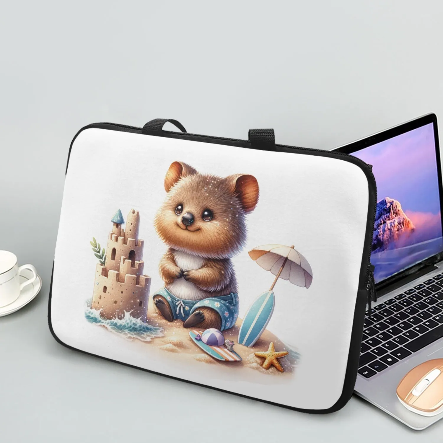 Laptop Sleeve with Handles - Australian Animals - Quokka