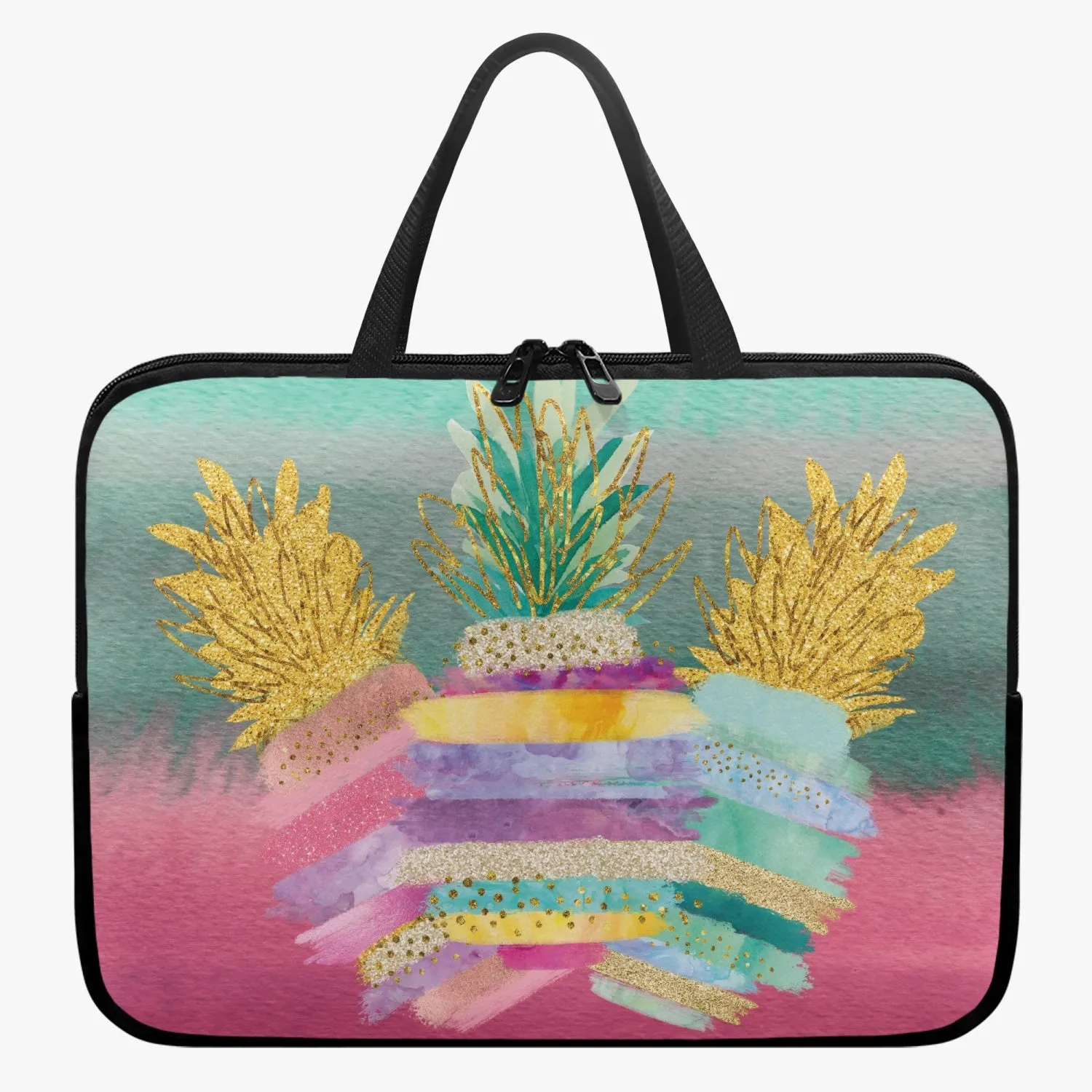 Laptop Sleeve with Handles - Pineapple art