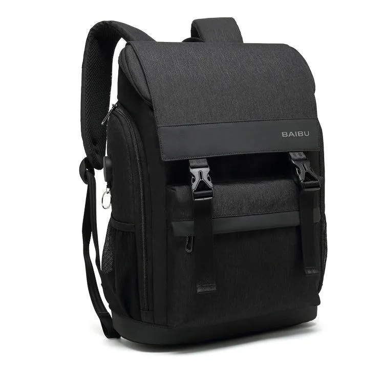 Large Capacity Multi-pocket Outdoor Backpack-Black