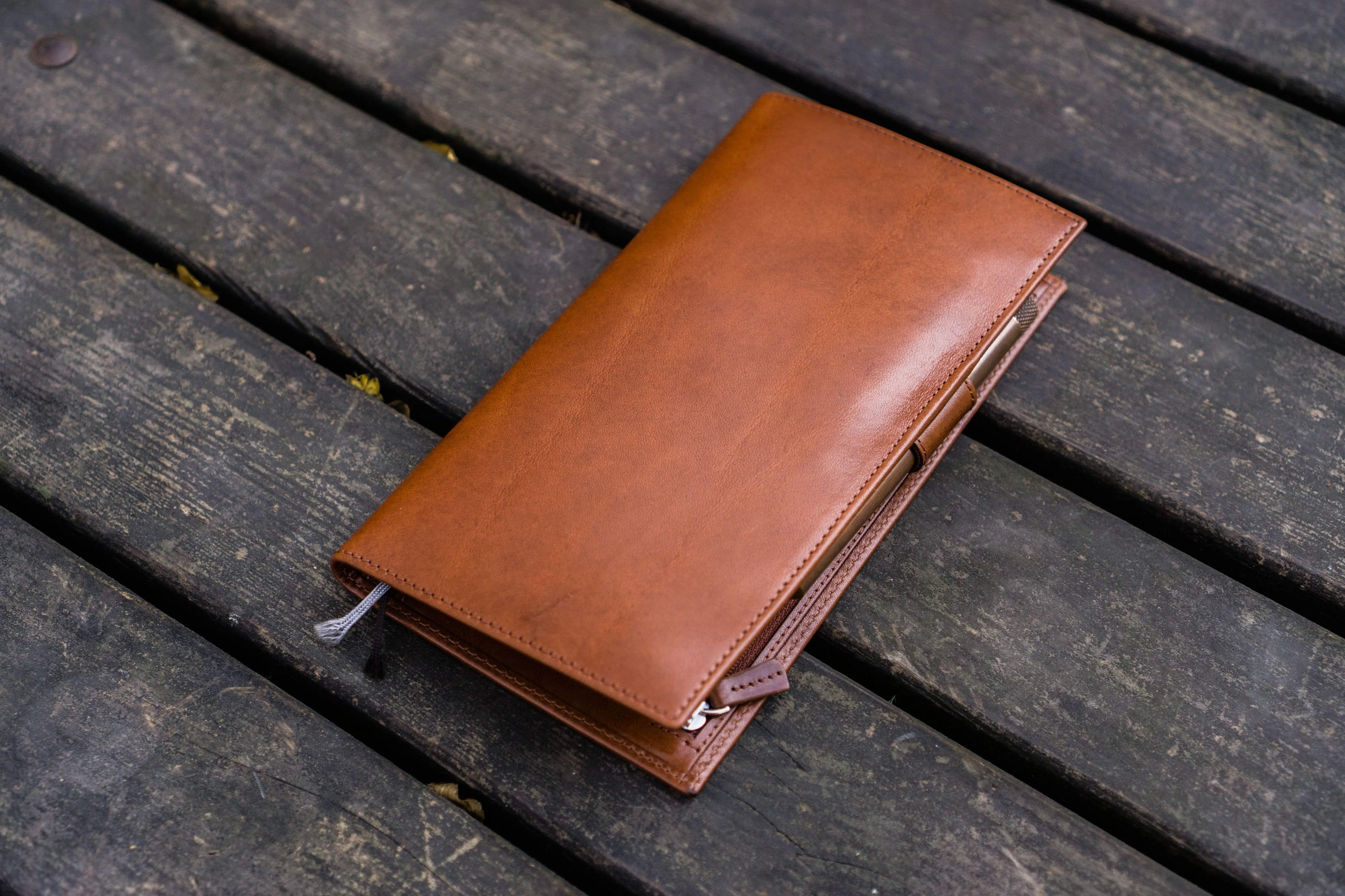 Leather Hobonichi Weeks Cover - Brown