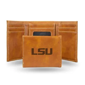 LSU Tigers - Brown Laser Engraved Trifold