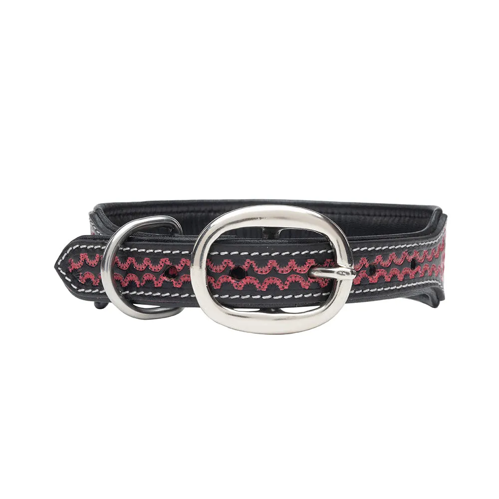 Lucky Diego Hand-tooled Dog Collar