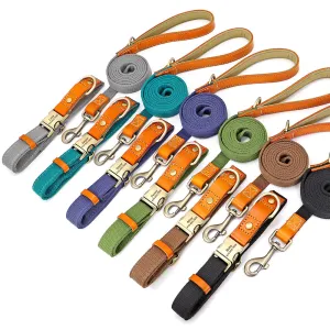 LuxeLead Personalized Frenchie Collar Leash Set - Quality Craftsmanship