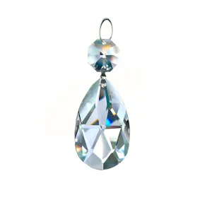 Magnificent Crystal Almond Prism 2-inches Clear, 1 Crystal Bead