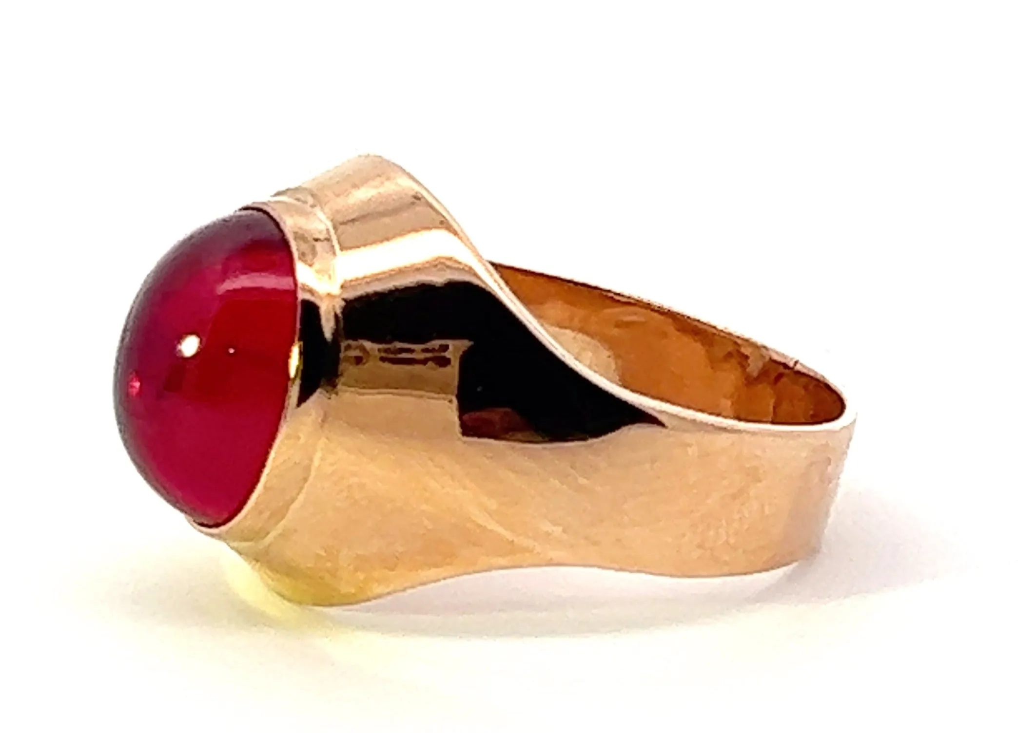 Magnificent Rose Gold Ruby Handmade Ring