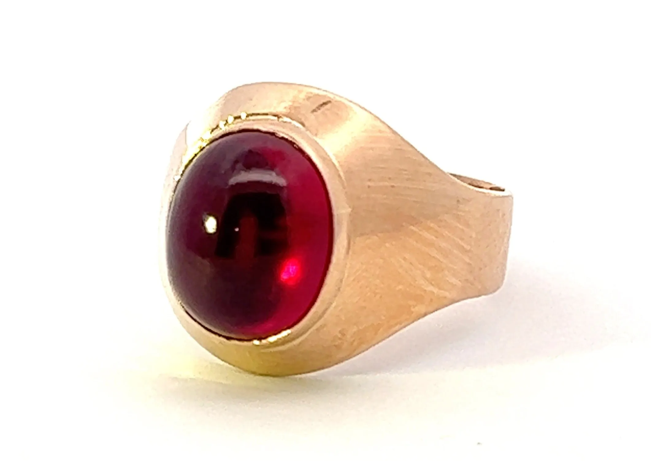 Magnificent Rose Gold Ruby Handmade Ring