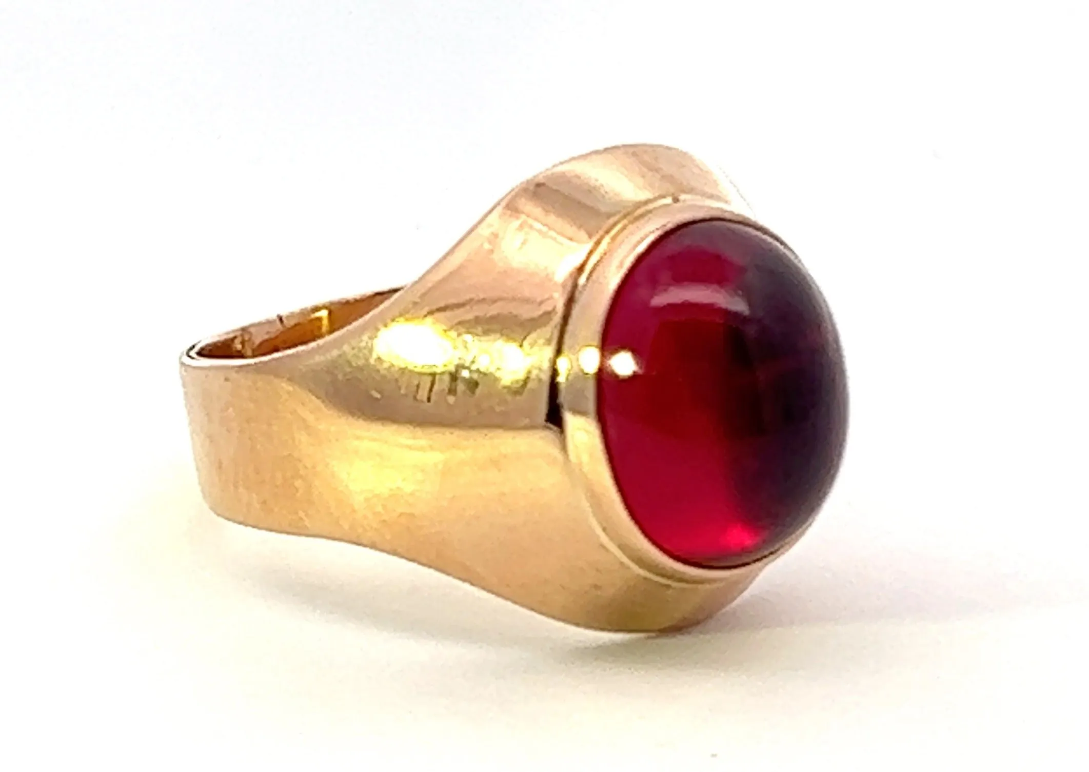 Magnificent Rose Gold Ruby Handmade Ring