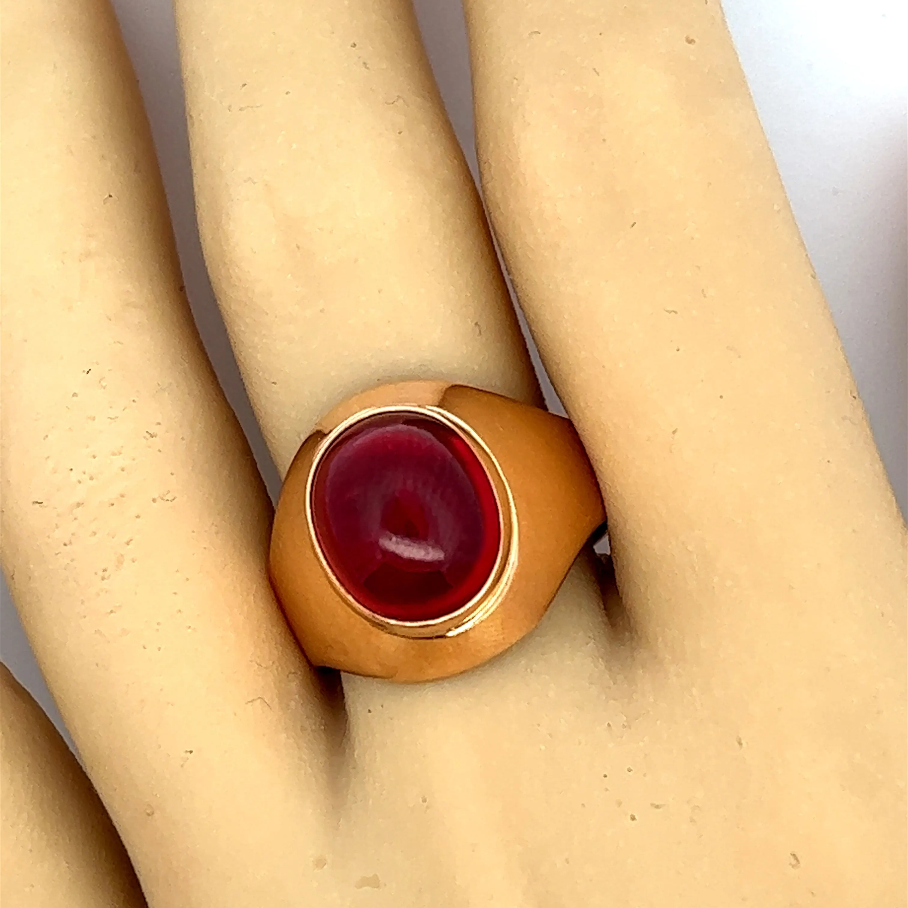 Magnificent Rose Gold Ruby Handmade Ring