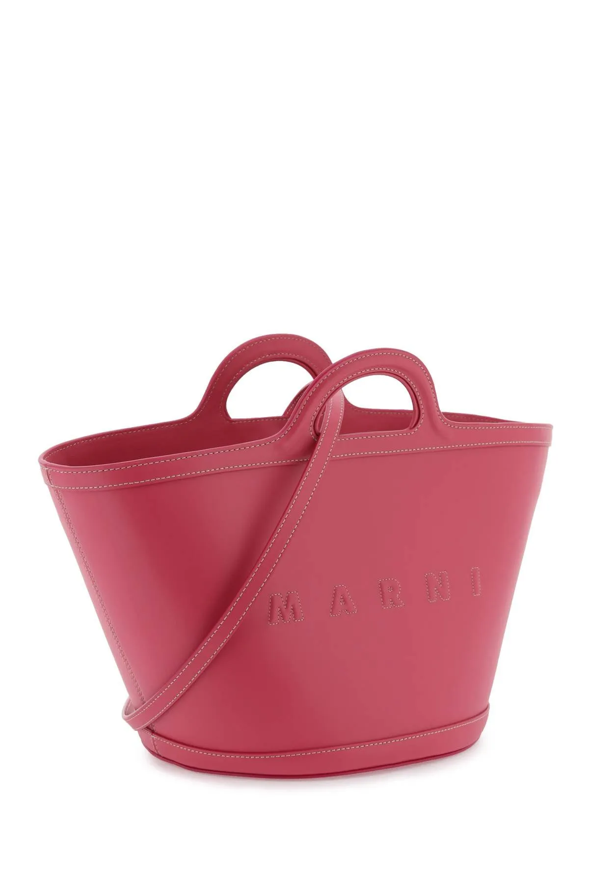 Marni leather small tropicalia bucket bag