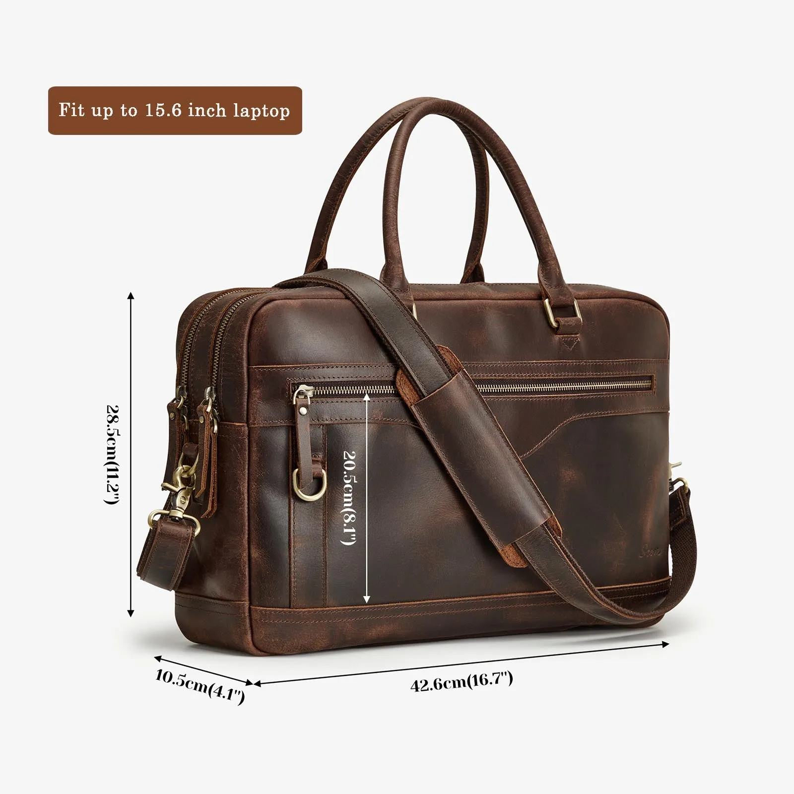 Men's Vintage Leather Laptop Bag