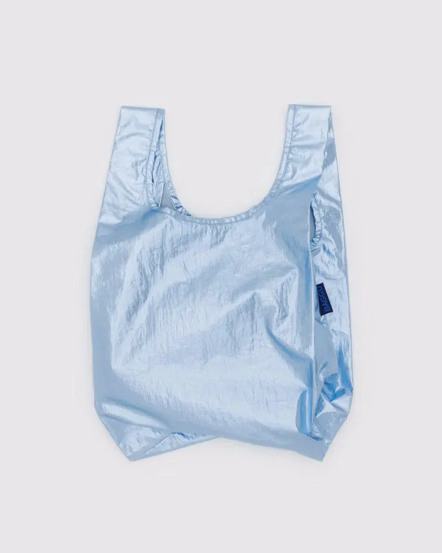 Metallic Light Blue Mini Reusable Bag