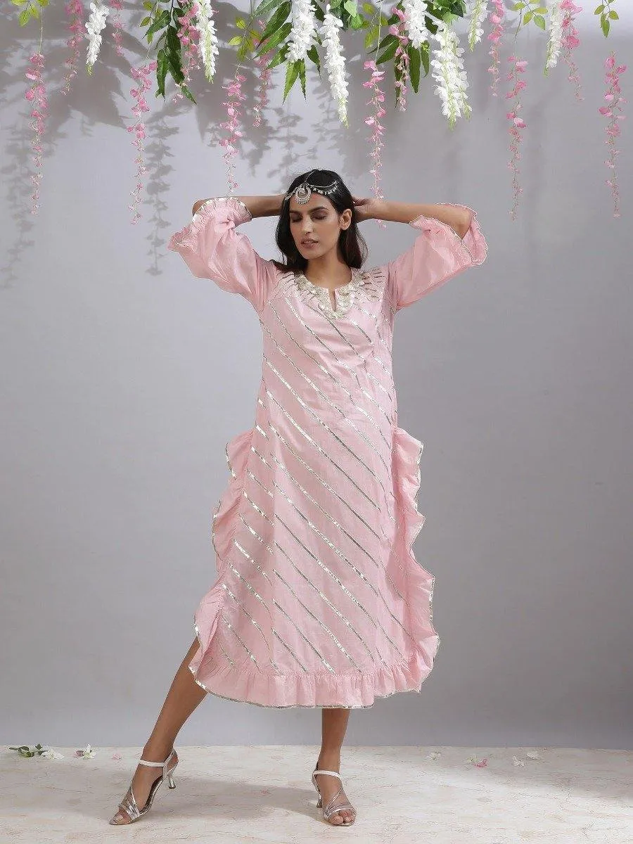 Mila powder pink kaftan