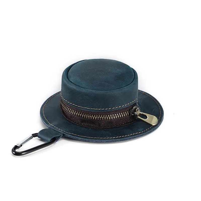 Mini Bucket Hat Leather Coin Purse