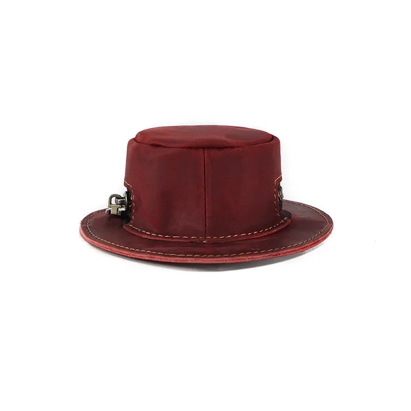 Mini Bucket Hat Leather Coin Purse