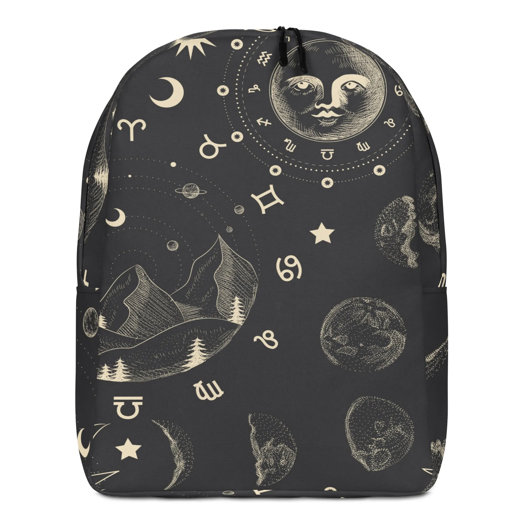 Minimalist Backpack Celestial Astro Black