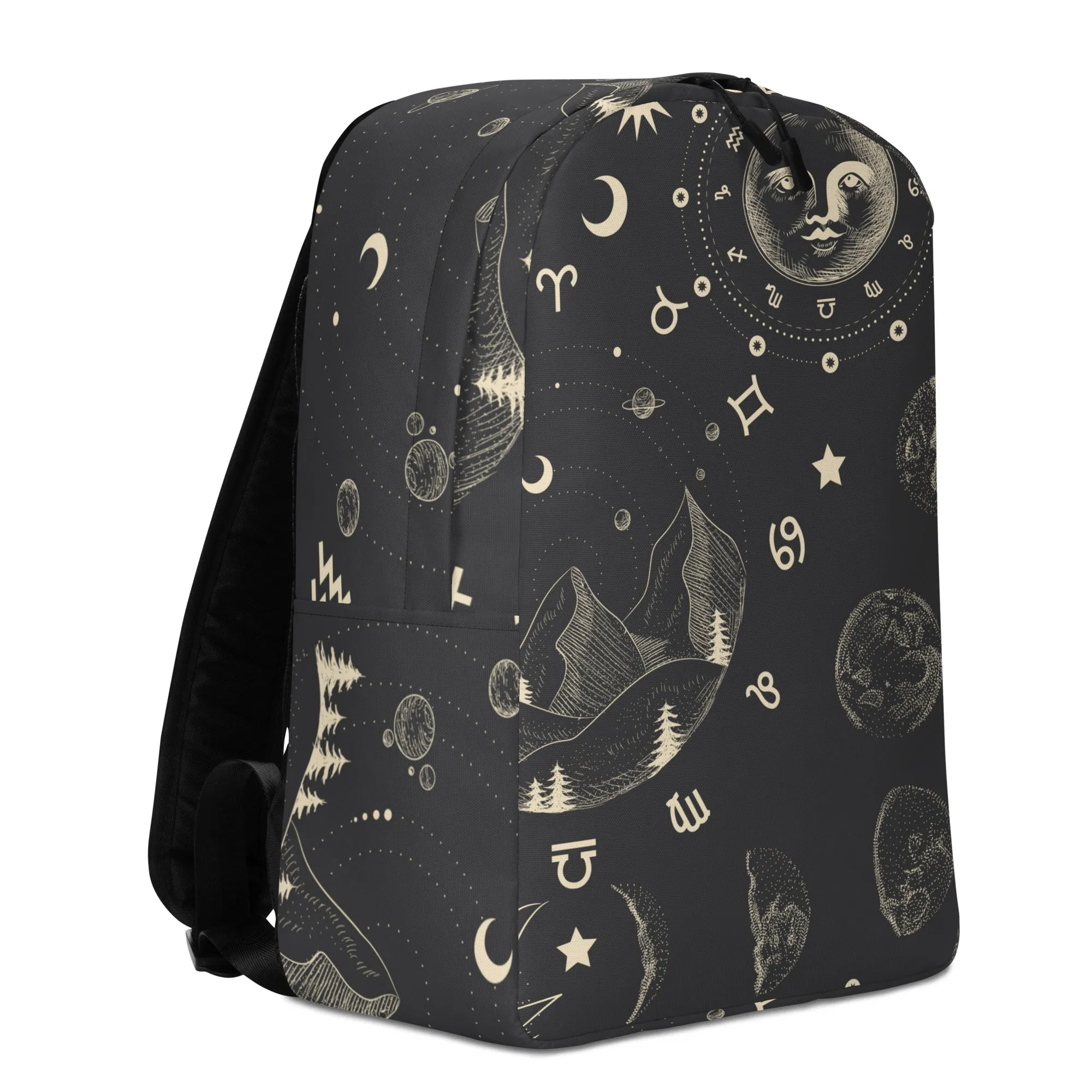 Minimalist Backpack Celestial Astro Black