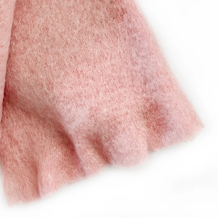 Mohair Throw, Pale Pink