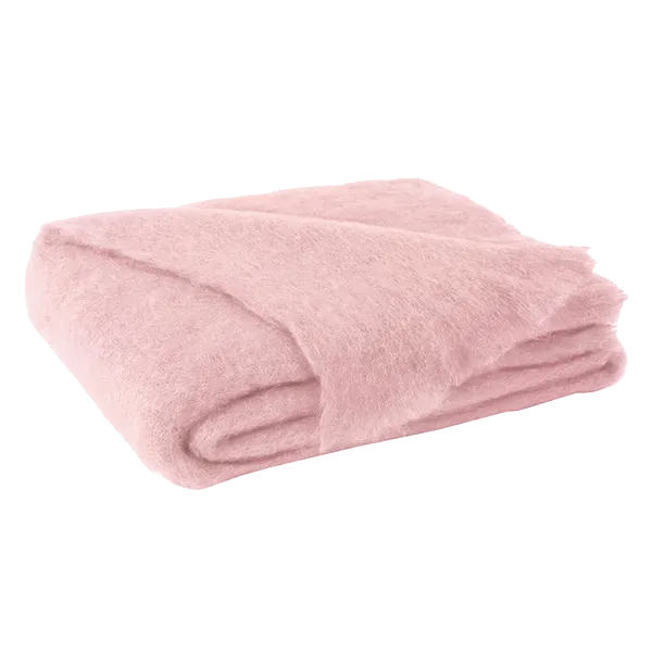 Mohair Throw, Pale Pink