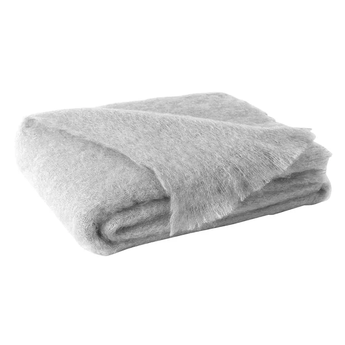 Mohair Throw, Silver