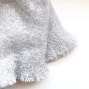 Mohair Throw, Silver