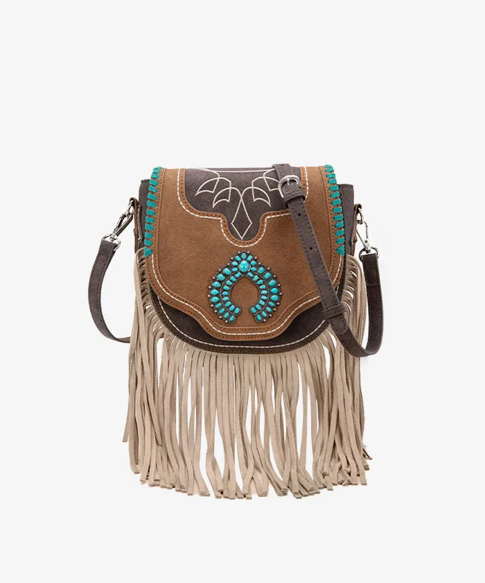 Montana West Fringe Concho Crossbody Purse