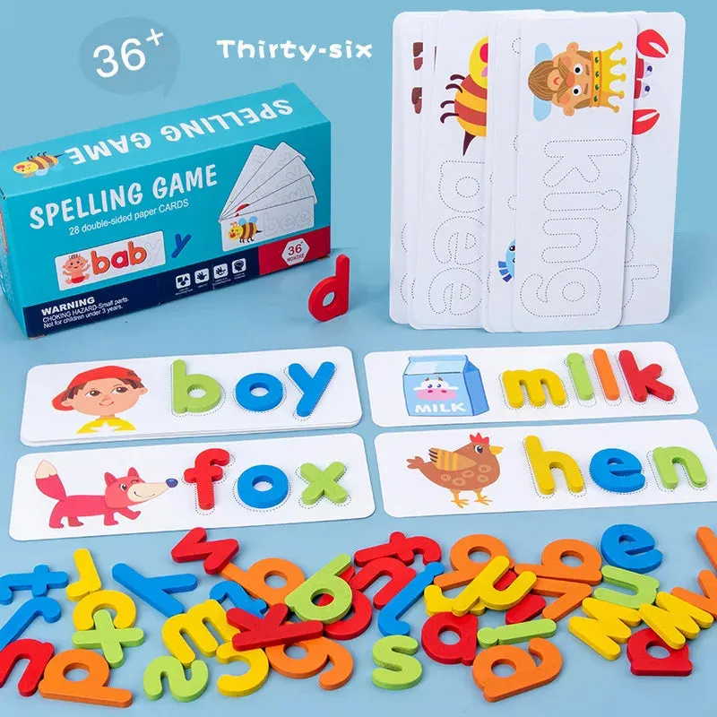 Montessori Wooden Spelling Word Games