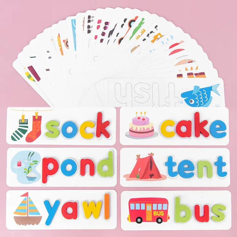 Montessori Wooden Spelling Word Games