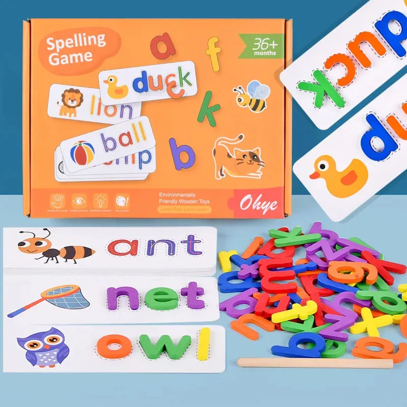 Montessori Wooden Spelling Word Games